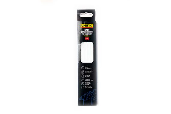 Стержень клеевой Unifix - 7 x 200мм прозрачный (6шт) (951451) | Зображення 1