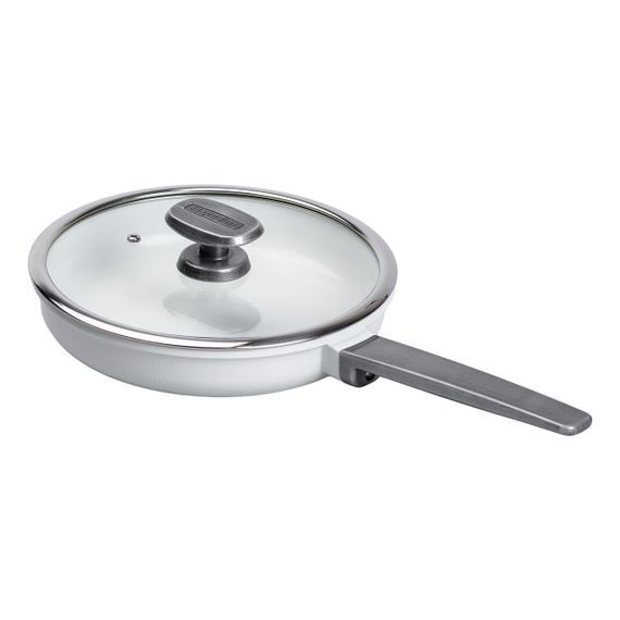 Алюминиевая сковорода с керамическим антипригарным покрытием 2 л Ø 24 см белая MGC | Зображення 4