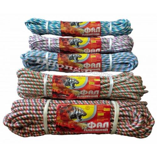Полипропиленовый плетеный фал, разноцветный, Ø12 мм, 25 м | Зображення 1