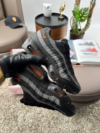 Кроссовки Air Max 95 Black Grey Orange, Вьетнам 45 | Зображення 7