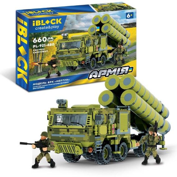 Конструктор PL-921-480 IBLOCK "Армія, БРК Нептун" 660 под., 2 фігурки, в коробці (6902306225894) | Зображення 2
