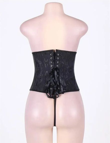 Корсет під груди Star Night, з гачками та шнурівкою, чорний, XS (без коробки) sexstyle | Зображення 6