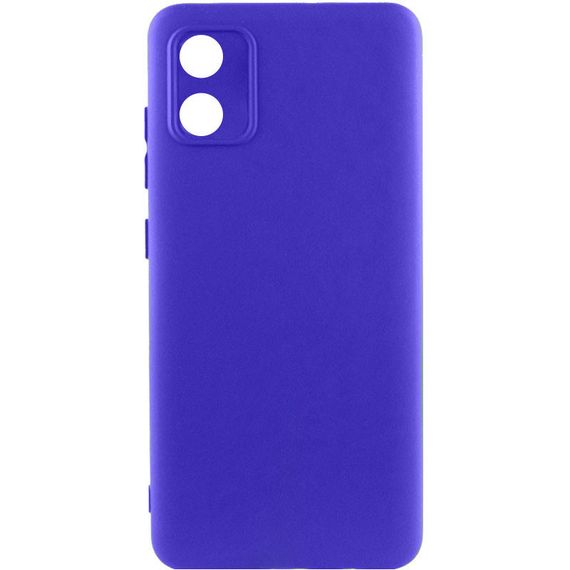 Чехол TPU GETMAN Liquid Silk Full Camera для Motorola Moto E13 Синий / Iris