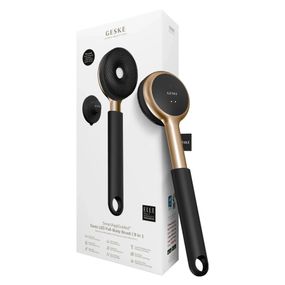 Звукова світлодіодна щітка для всього тіла GESKE Sonic LED Full-Body Brush&Intensive Exfoliator 9в1 aquamarine, Сірий