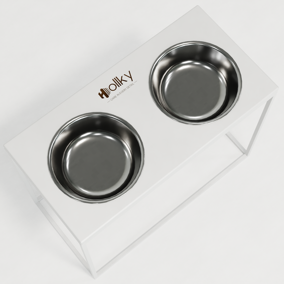 Миски на подставке для больших собак Hollky Base XL40 (2 × 1,8 л) BXL40-522640-WHWH | Зображення 7