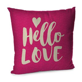 Подушка диванна з оксамиту Hello love 45x45 см (45BP_17L062)