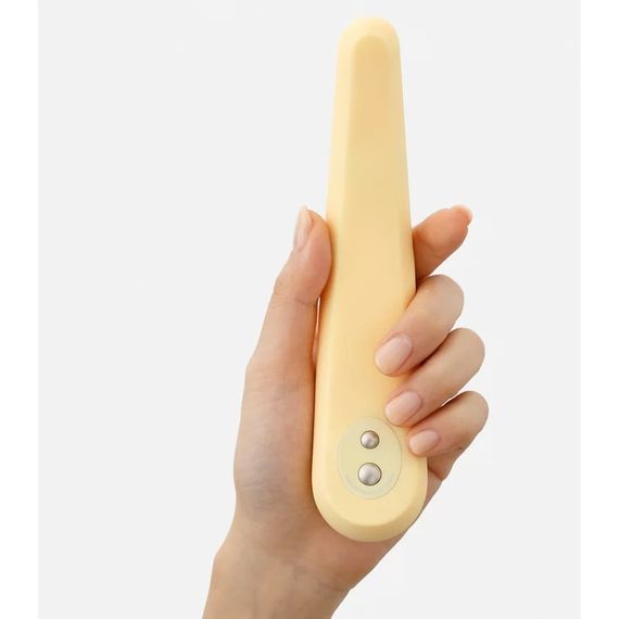 Вібратор у формі півмісяця Iroha Mikazuki Tenga, медичний силікон, жовтий sexstyle | Зображення 1