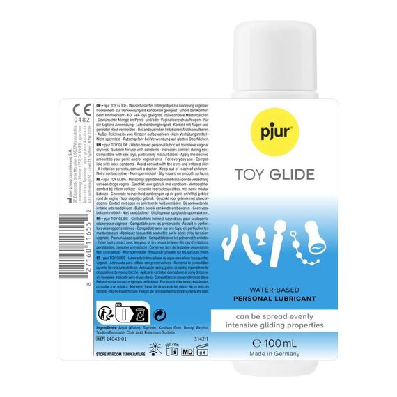 Лубрикант для іграшок Pjur Toy Glide на водній основі, 100 мл Sex Aura | Зображення 1