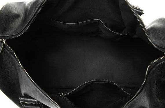 Дорожня сумка велика з екошкіри містка спортивна чорна з відділом для взуття | Зображення 4