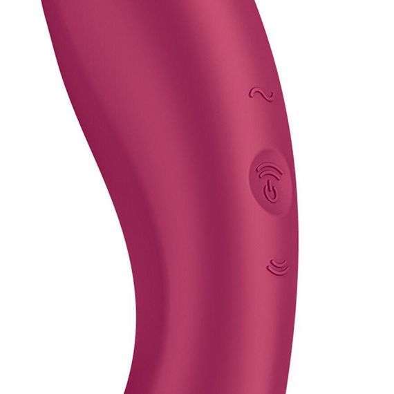 Вакуумный стимулятор с вибрацией Satisfyer Curvy Trinity 1 Red, игрушка 3в1 | Зображення 2