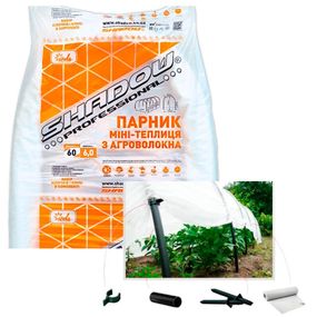 Парник 6 м 60 щільність із агроволокна Shadow(розбірна теплиця арочна із спанбонду)