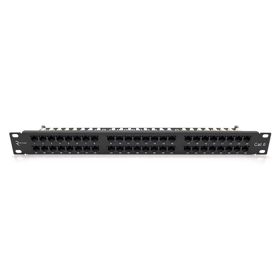 Патч-панель Ritar 48 портiв UTP DUAL кат 6 19 "1U НЕ екранована чорна Q10