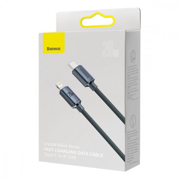 Кабель Baseus Crystal Shine Series Type-C to Lightning 20W (1.2m) sky blue | Зображення 1