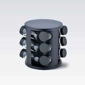 Набор для специй Maestro MR‑1725-BLACK, 13 предметов, стеклянные баночки на вращающейся подставке