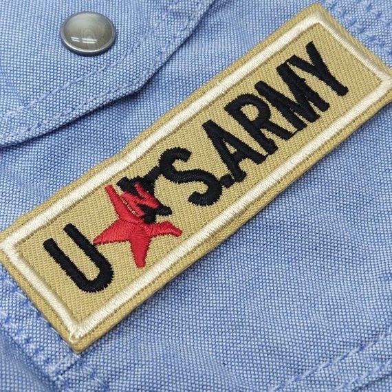 Термоаплікація, нашивка на одяг 2.5х8,5см "U.S.Army" | Зображення 1