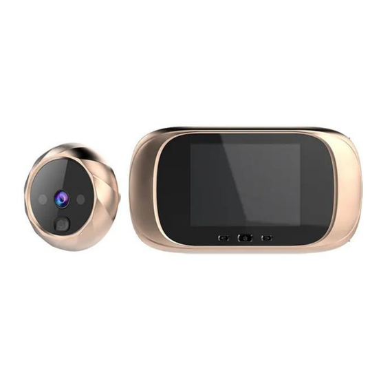 Интеллектуальный Видеоглазок с Цифровым Экраном Дверной Звонок с Функцией Фото + Встроенная Память Visual Door Viewer Золото