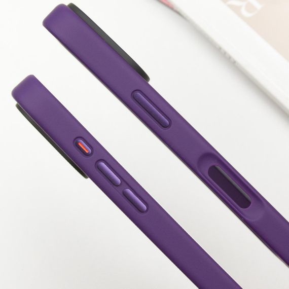 TPU+PC чехол Metal Buttons для Apple iPhone 16 (6.1") Темно-Фиолетовый | Зображення 1