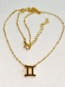 Кольє Primo з підвіскою знак зодіаку Gemini (Близнюки) - Gold