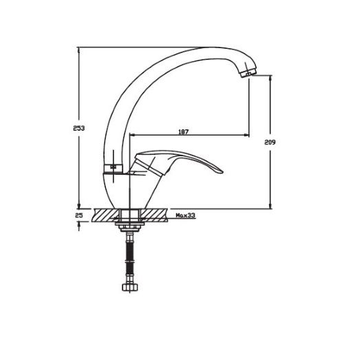 Змішувач для кухні Haiba MARS 011 білий HB0811 | Зображення 1