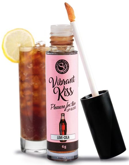 Блиск для губ з ефектом вібрації Secret Play - LIP GLOSS Vibrant Kiss Cola, 6 грам sexstyle