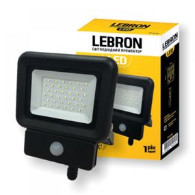 17-12-20-1/17-12-22 LED прожектор Lebron LF-20S, 20W, 6500K, 1600Lm, 220V, датчик руху ІР65