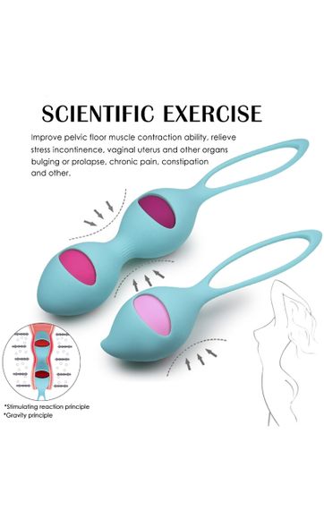 Вагінальні кульки Indi колір бірюзовий Sex Aura | Зображення 1