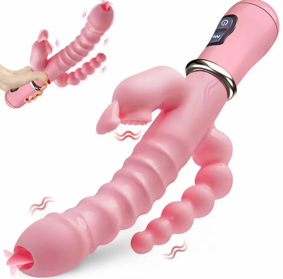 Вагінальний, кліторальний, анальний вібратор "Womans touch", 12 режимів вібрації, колір рожевий Sex Aura | Зображення 2