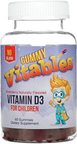 Витамин D3 для детей Vitables Vitamin D3 for Children 60 Vegetarian Gummies (Strawberry)