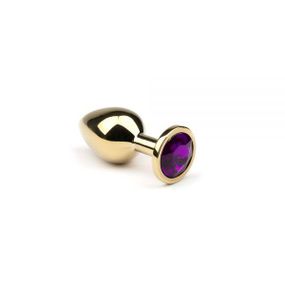 Анальная пробочка классической формы Gold Amethyst, S sexstyle