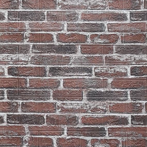 Самоклеюча 3D панель під червону катеринославську цеглу 3080x700x3мм SW-00001761 | Зображення 1
