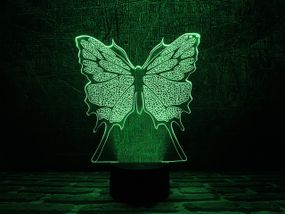 3D светильник ночник с пультом "Бабочка"  3DTOYSLAMP