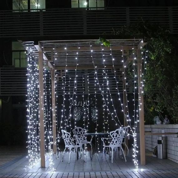 Гірлянда-штора Сіточка 2,5 х 1,5 м 240 LED прозорий шнур XPRO (234564324_270) | Зображення 1