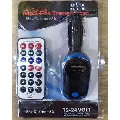 Автомобильный трансмиттер/модулятор CM i9, радио трансмитер, FM модулятор для автомобиля. YC-808 Цвет: синий | Зображення 3