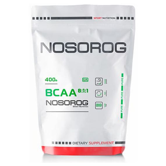 Амінокислота BCAA для спорту Nosorog Nutrition BCAA 8:1:1 200 g /40 servings/ Pure