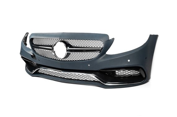 Передній бампер в зборі (AMG C63-designs 2014-2018) для Mercedes C-сlass W205 рр | Зображення 1