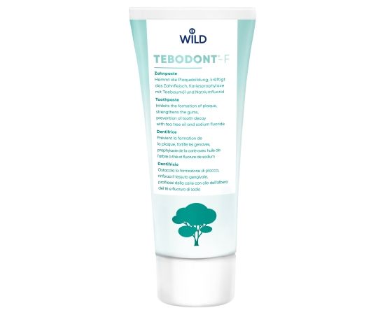 Зубна паста Dr. Wild TEBODONT-F з олією чайного дерева (0,75%), з фторидом, 75 мл