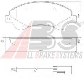 Колодка гальм. диск. FORD TRANSIT передн. (вир-во ABS) A.B.S. 37559 на FORD TRANSIT автобус
