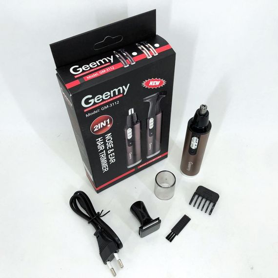 Бюджетная машинка для стрижки бороды GEMEI GM-3112 2в1, Электробритва, Станок для влажного бритья UM-33 | Зображення 8