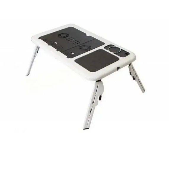Столик для ноутбука E-Table, портативний складаний столик для ноутбука з охолодженням і регулюванням нахилу та висоти | Зображення 3