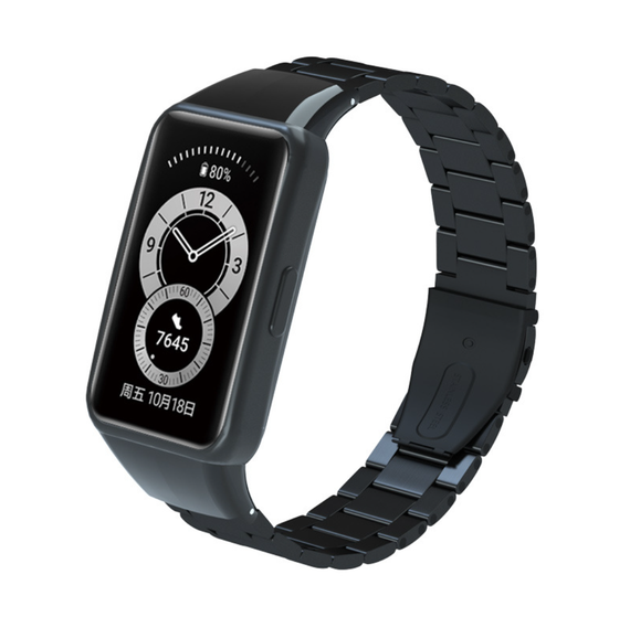 Металлический ремешок Mijobs для фитнес браслета Huawei Honor Band 6 - Black | Зображення 2