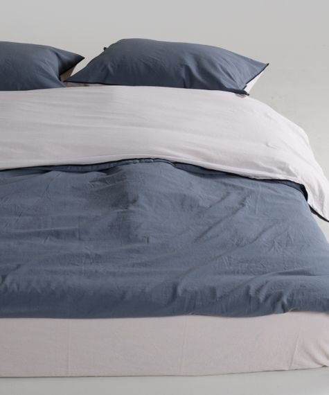 Постельное белье Limasso Stonewashed Essualte 200 х 220 см Natural Cream - Natural Grey | Зображення 4