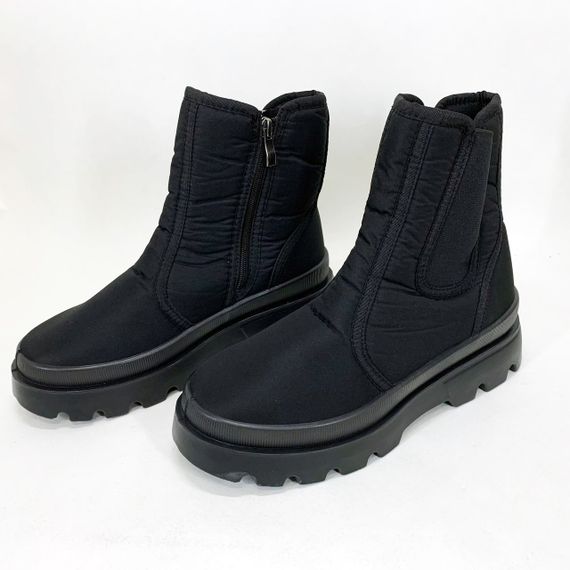 Челсі жіночі 38р 24см чорні, Черевики жіночі утеплені флісом, Базарні жіночі теплі чоботи | Зображення 5