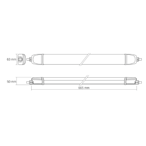 LED Світильник лінійний 20W 0,6м 5000К 220V IP65 магістральний VL-BNWL04-20065 Videx | Зображення 1