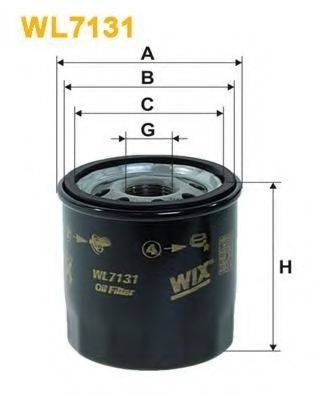 Фільтр оливи WIX FILTERS WL7131 на TOYOTA STARLET (_P7_)