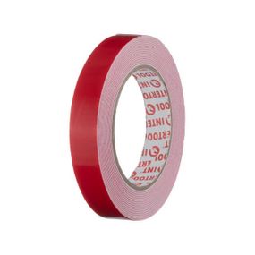 Стрічка клейка двостороння універсальна 5 м, 19*1 мм, біла, спінений поліетилен INTERTOOL KT-0814