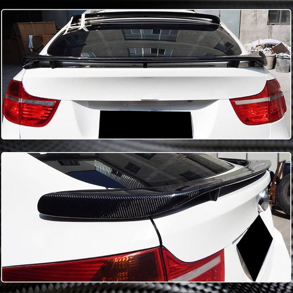Спойлер кришки багажника Карбон V2 для BMW X6 E-71 2008-2014 рр | Зображення 3