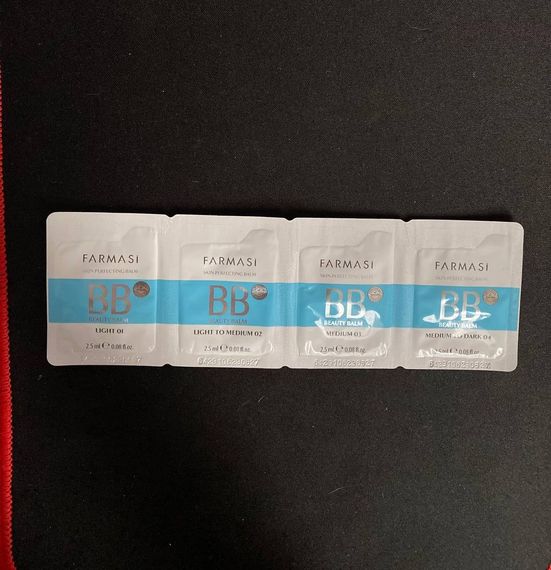 Набір пробників саше тестерів тонального бб крему Farmasi bb cream spf15 01-02-03-04*2,5 мл | Зображення 4