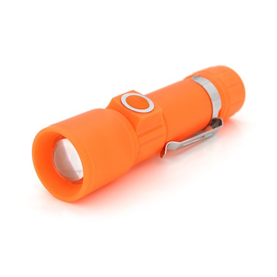 Ліхтар ручний POWERMASTER MX-616S, 1LED Cree Q5, 10W, 3 режими, ZOOM, 18650/2400 вбудований, Mix color, IP44, USB, 113х29х25мм,