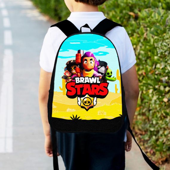 Рюкзак детский бравл старс 34х27см,городской ранец для мальчика с принтом (00382)