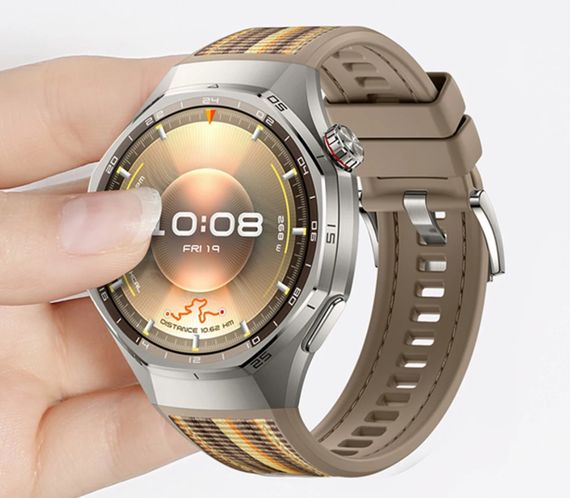 Силіконовий ремінець Primolux Nylon Silicone для смарт-годинника Huawei Watch GT 6 Pro 46mm - Light Brown | Зображення 3